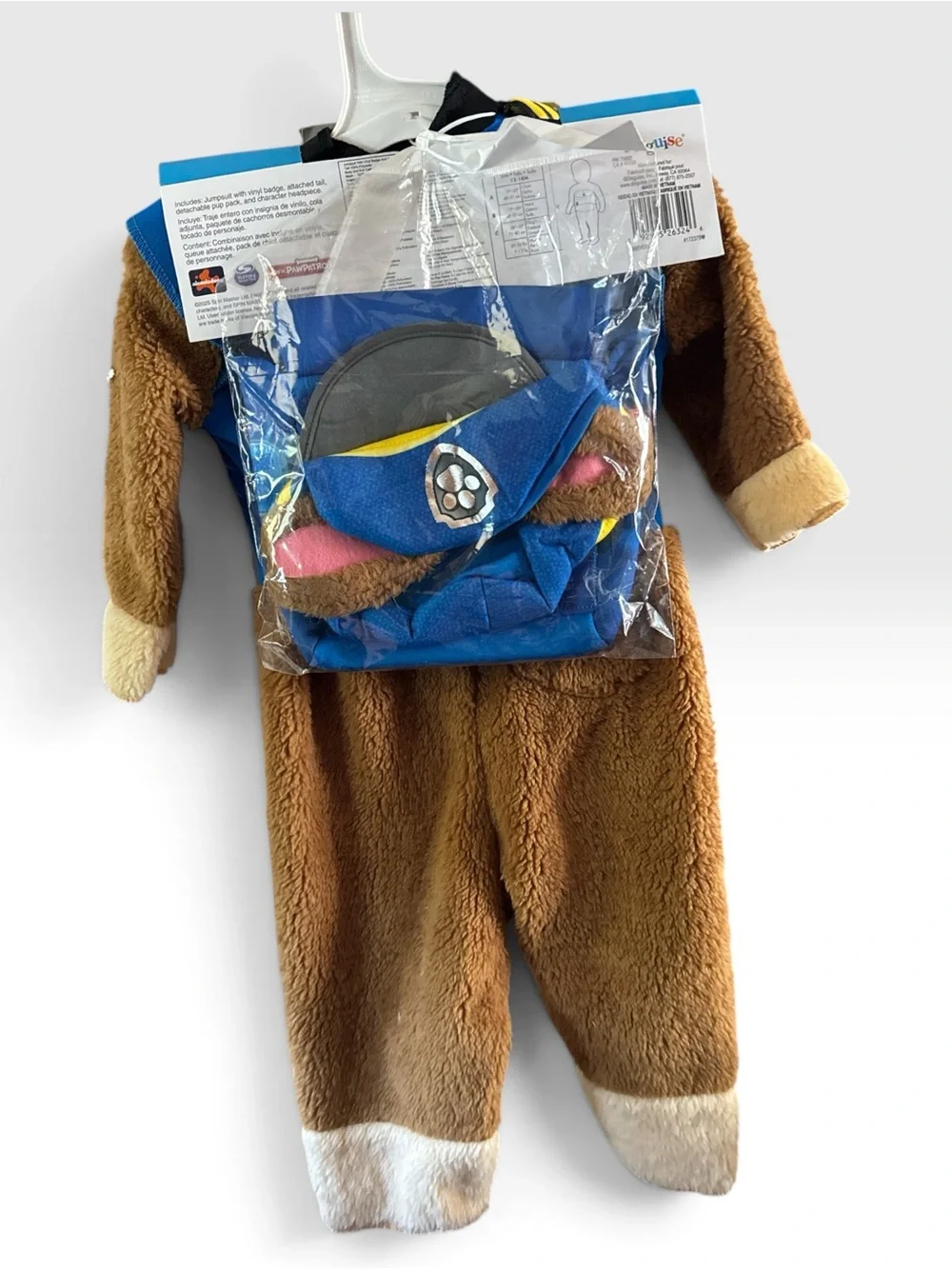 Paw Patrol Chase Plush Kids Costume Size- 12-8M
